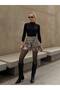Bird Eye Fır Fır Mini Skirt with Tie Detail - 8