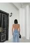 Double-Breasted Collar Side Shoulder Gipeli Cuff Waist Crepe Crop Blouse - 5