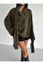 Soft V-Neck Women's Knit Sweater with Shawl Detail - 4