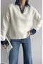 Jean Paneled Soft Textured Knitwear - 2
