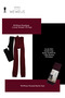 Premium Black Claret Red Children's Thermal Towel 2-Piece Tights - 3