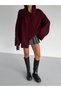 Soft V-Neck Women's Knit Sweater with Shawl Detail - 3