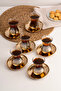 Zerrin Titanium Coated 6-Person 12-Piece Tea Set, Dowry Set, Gift, Dishwasher Safe, Tea Cup - 4