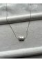 Rectangular Real Pearl Steel Necklace Handmade - 2