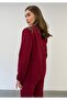 Modern Fit Straight-Leg Trousers Burgundy Double-Breasted Jacket Office Style Suit - 5