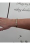 Stainless Steel Gold Square Model Stone Shiny Shiny Clamp Bracelet - 5