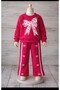 Girl's Suit Fleece-Lined Sets with Ribbon Details