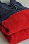 Colorblock Fleece Pullover – Navy & Red - 3