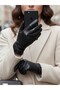 Women's Faux Leather Gloves+Sheepskin Lining+Cold Resistant+Stylish Design - 3
