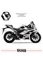 Yamaha R25 Fairing Sticker Air Brush Motorcycle Fairing Model Ready Kit 2019 / 2024 Compatible