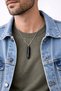 Minimal Metal Cylinder Men's Necklace – Black Color |   Modern and Masculine Design