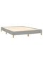 Bed Frame without Mattress Light Grey 160x200 cm Fabric - 2