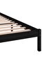 Bed Frame without Mattress Solid Wood Pine 200x200cm Black - 5