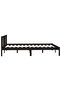 810086 Bed Frame without Mattress Black Solid Wood 140x200 cm - 4