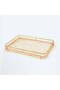 Rectangular Acrylic Serving Tray with Gold Frame