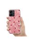 Xiaomi Redmi 13C Compatible Case Pink Heart Silicone Case Red - 3