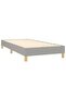Box Spring Bed Frame Light Grey 90x200 cm Fabric - 2