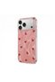 Apple iPhone 18 Pro Compatible Case Pink Heart Silicone Case Red - 2
