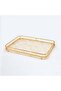 Rectangular Acrylic Serving Tray with Gold Frame - 2