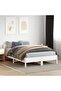 Bed Frame without Mattress White 160x200 cm Solid Wood Pine