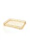 Rectangular Acrylic Serving Tray with Golden Frame - 2