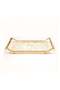 Rectangular Acrylic Serving Tray with Gold Edges - 2
