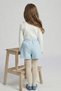 Girl's Heart Detailed Ribbed Knit Body Shorts Skirt Set - 2