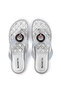 Embellished Detail Flat Sandals Silver - 3