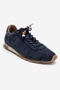Brea Navy Blue Suede Genuine Leather Beaded Women's Casual Sneaker - 3