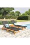 Sun Loungers 2 pcs Black and Brown Poly Rattan&Solid Wood Acacia
