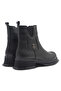 Leather Women's Casual Boots Black 2452706K - 3