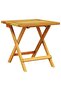 Sun Lounger with Cushion and Table Solid Wood Acacia - 5