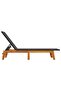 Sun Lounger with Table Poly Rattan and Solid Wood Acacia - 6