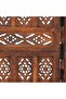 Hand carved 4-Panel Room Divider Brown 160x165 cm Solid Mango Wood - 4