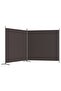 2-Panel Room Divider Brown 348x180 cm Fabric - 4