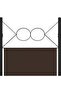 6-Panel Room Divider Brown 240x180 cm - 5