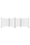 4-Panel Room Divider White 698x180 cm Fabric - 4