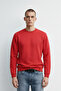Men's Crew Neck Basic Red Sweatshirt - 3