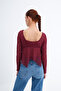 Front Tie Lace Blouse B17781 - 5