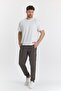Men's Cotton Pique Zippered Pocket Sweatpants Brown 5478-K - 3