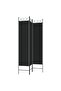 3-Panel Room Divider Black 120x200 cm Fabric - 4
