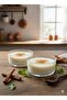 وعاء فرن زجاجي لطهي الأرز بالحليب، طقم من قطعتين