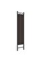 4-Panel Room Divider Brown 160x200 cm Fabric - 5