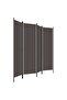 4-Panel Room Divider Anthracite 200x180 cm - 2