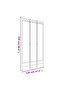 3-Panel Room Divider White 120x220 cm Fabric - 3