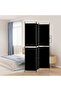 3-Panel Room Divider Black 150x220 cm Fabric