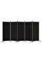 5-Panel Room Divider Black 433x180 cm Fabric - 2