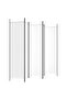 5-Panel Room Divider White 250x200 cm Fabric - 4