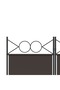5-Panel Room Divider Brown 200x200 cm Fabric - 6