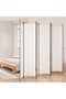 6-Panel Room Divider White 300x220 cm Fabric